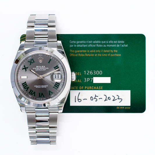 Rolex Datejust 41mm Wimbledon Dial 126300 (2023)