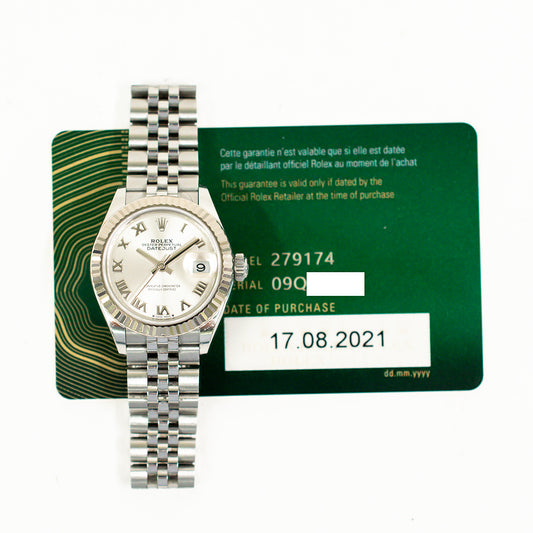 Rolex Lady-Datejust Silver Roman Dial 279174 (2021)