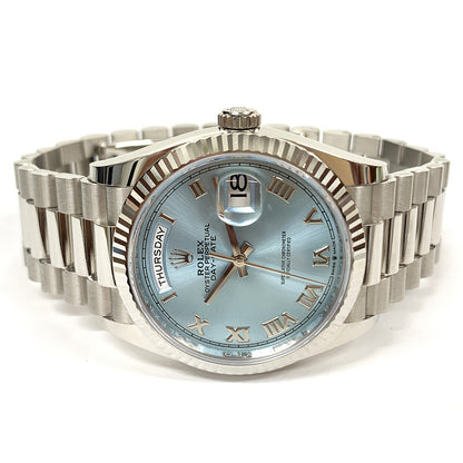 Rolex Day-Date 36mm Ice Blue Roman Dial 128236