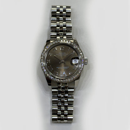 Rolex Datejust 31mm Dark Grey "VI" Diamond Dial 178384 (2015)