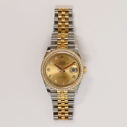 Rolex Datejust 36mm Champagne Diamond Dial 126283RBR (2021)