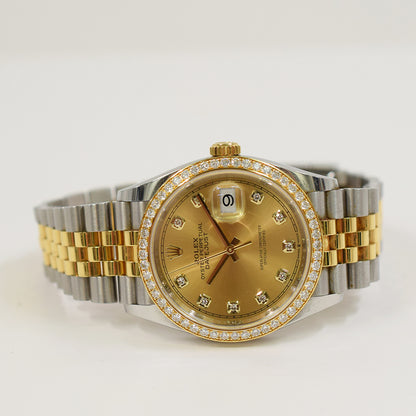 Rolex Datejust 36mm Champagne Diamond Dial 126283RBR (2021)