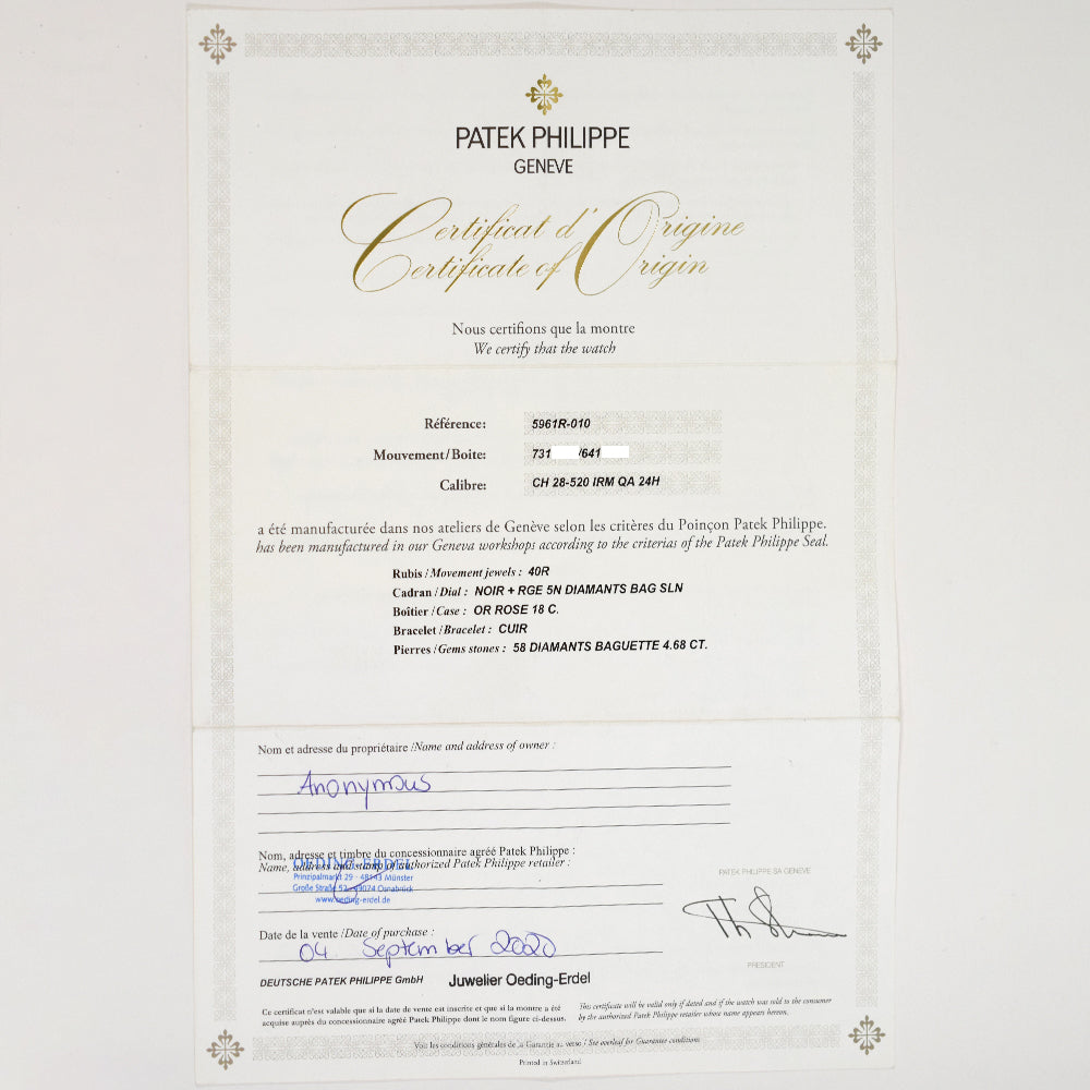 Patek Philippe 5961R-010 (2020)