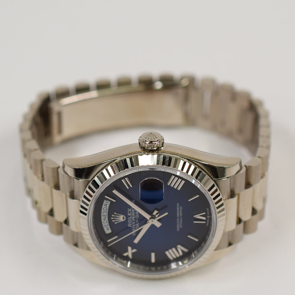 Rolex Day-Date 36mm Blue Ombre Roman Dial 128239 (2024)