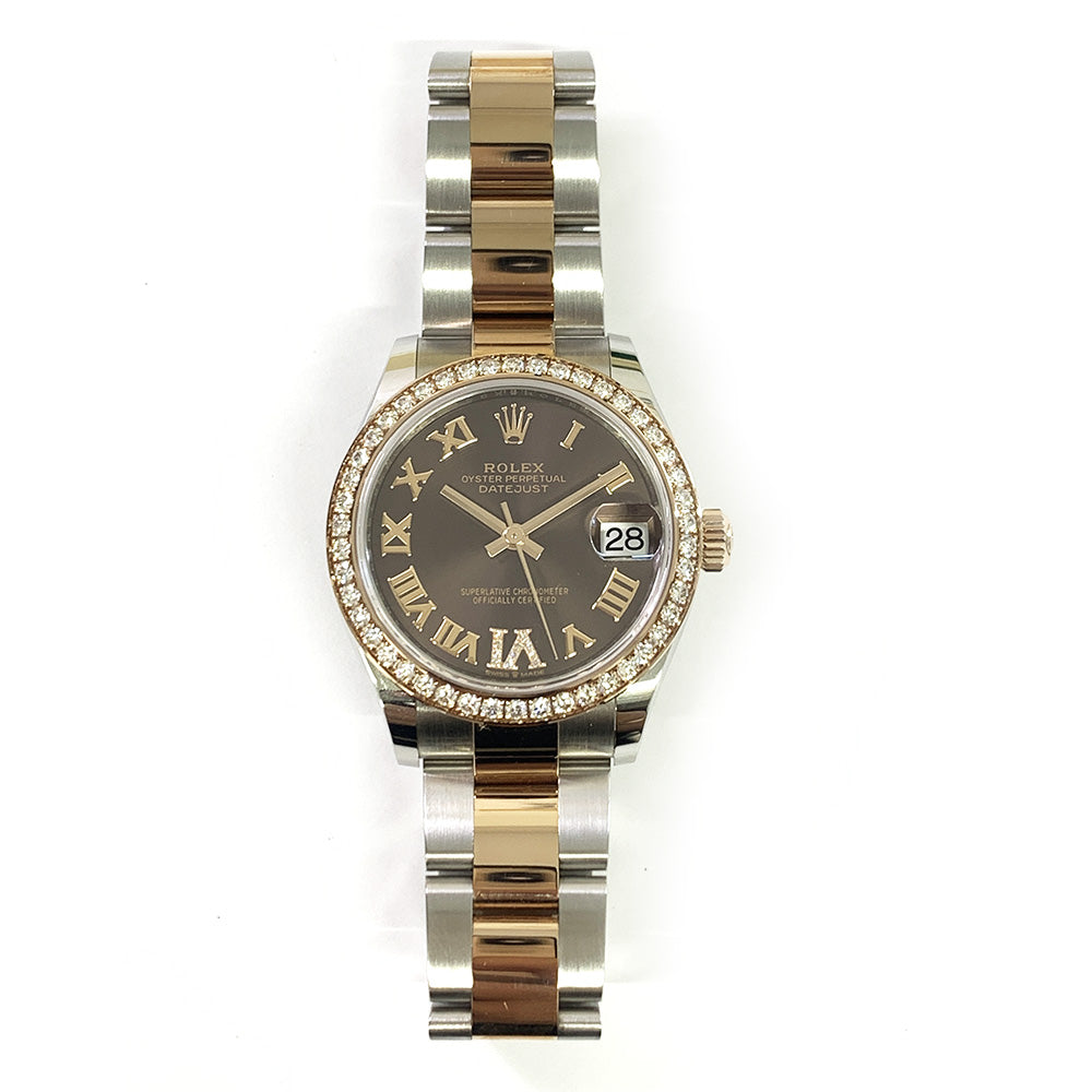 Rolex Datejust 31mm Chocolate "VI" Diamond Dial 278381RBR