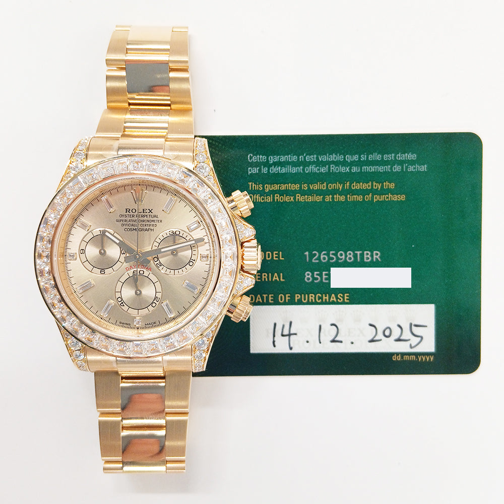 Rolex Daytona 40mm Champagne Diamond Dial 126598TBR (2025)