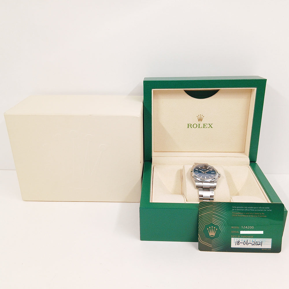 Rolex Oyster Perpetual 34mm Blue Dial 124200 (2021)