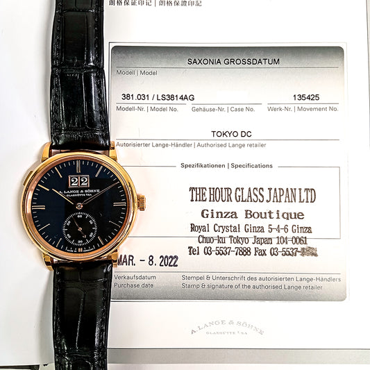 Saxonia Outsize Date 38.5mm Rose Gold 381.031 (2022)