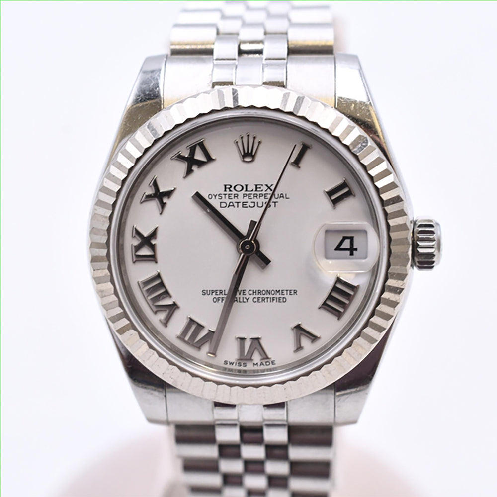 Rolex Datejust 36mm White Roman Dial 178274 (2018)