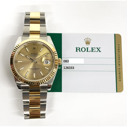 Rolex Datejust 41mm Champagne Dial Oyster 126333