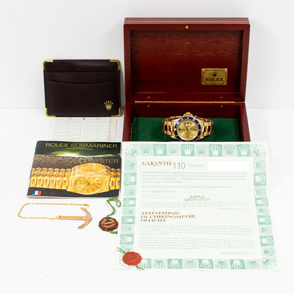 Rolex Submariner Date 40mm Champagne Diamond  Dial 16618SG (2000)