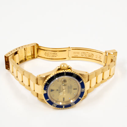 Rolex Submariner Date 40mm Champagne Diamond  Dial 16618SG (2000)