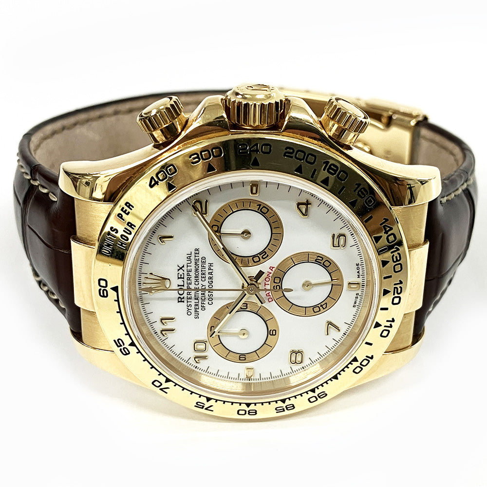 Rolex Daytona White Arabic Dial 116518