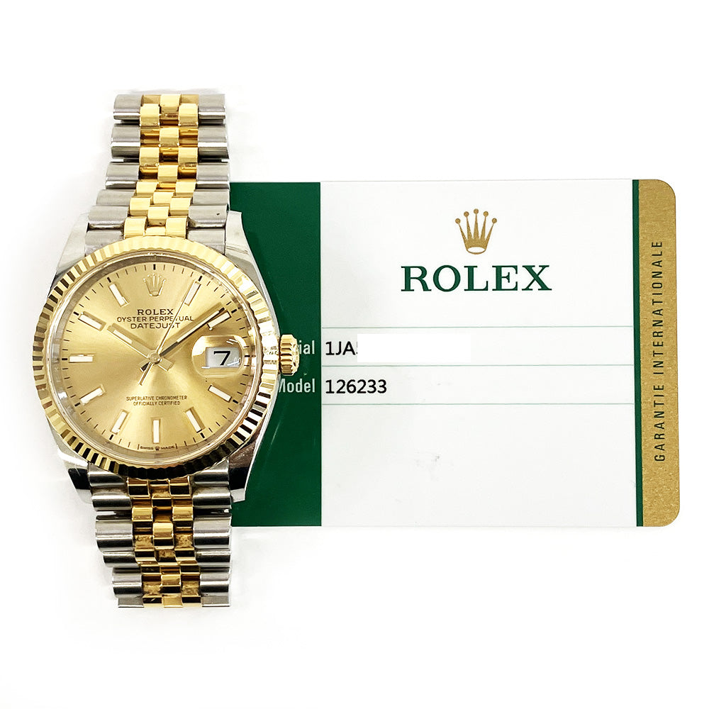 Rolex Datejust 36mm Champagne Dial 126233