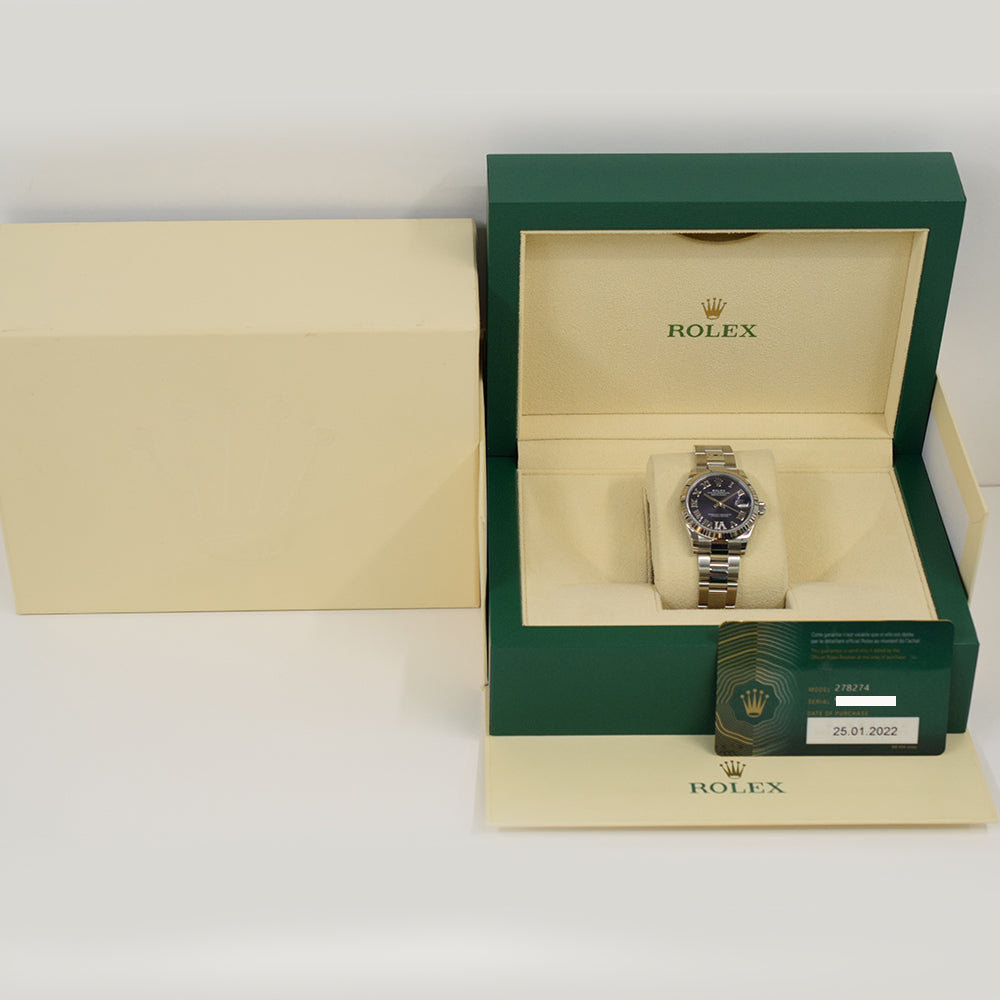 Rolex Datejust 31mm Blue VI Diamond Dial 278274 (2022)