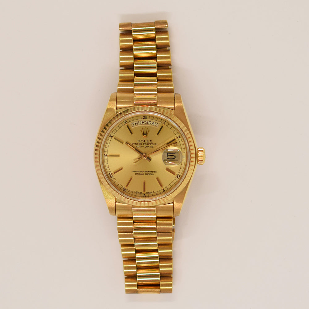 Rolex Day-Date 36mm Champagne Dial 18038 (1978)
