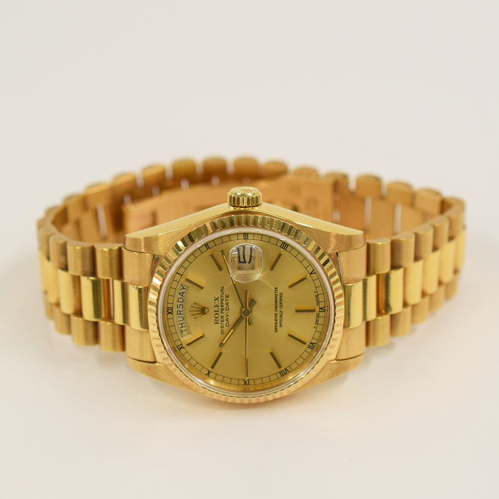 Rolex Day-Date 36mm Champagne Dial 18038 (1978)