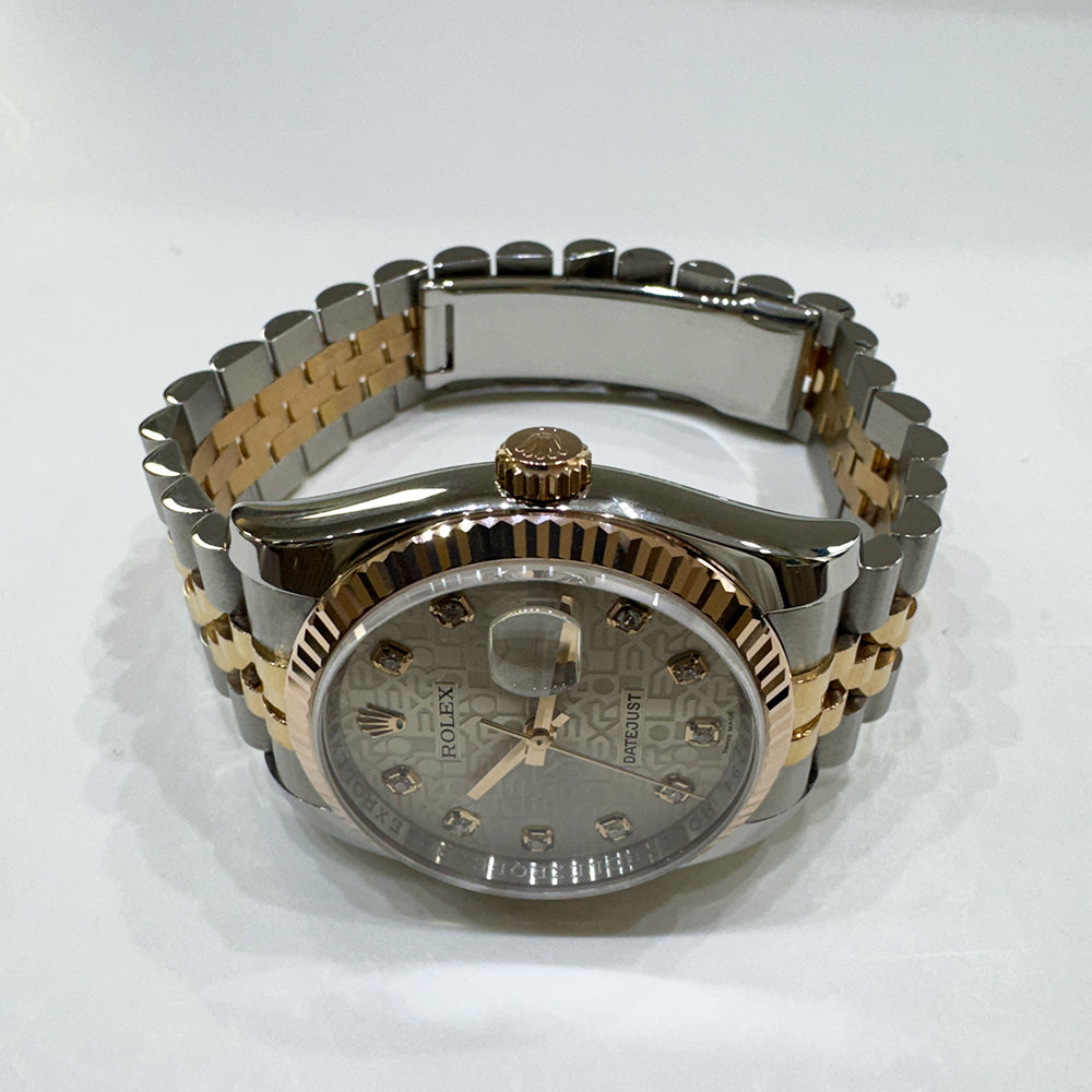 Rolex Datejust 36mm Silver Jubilee Diamond Dial 116231G (2008)