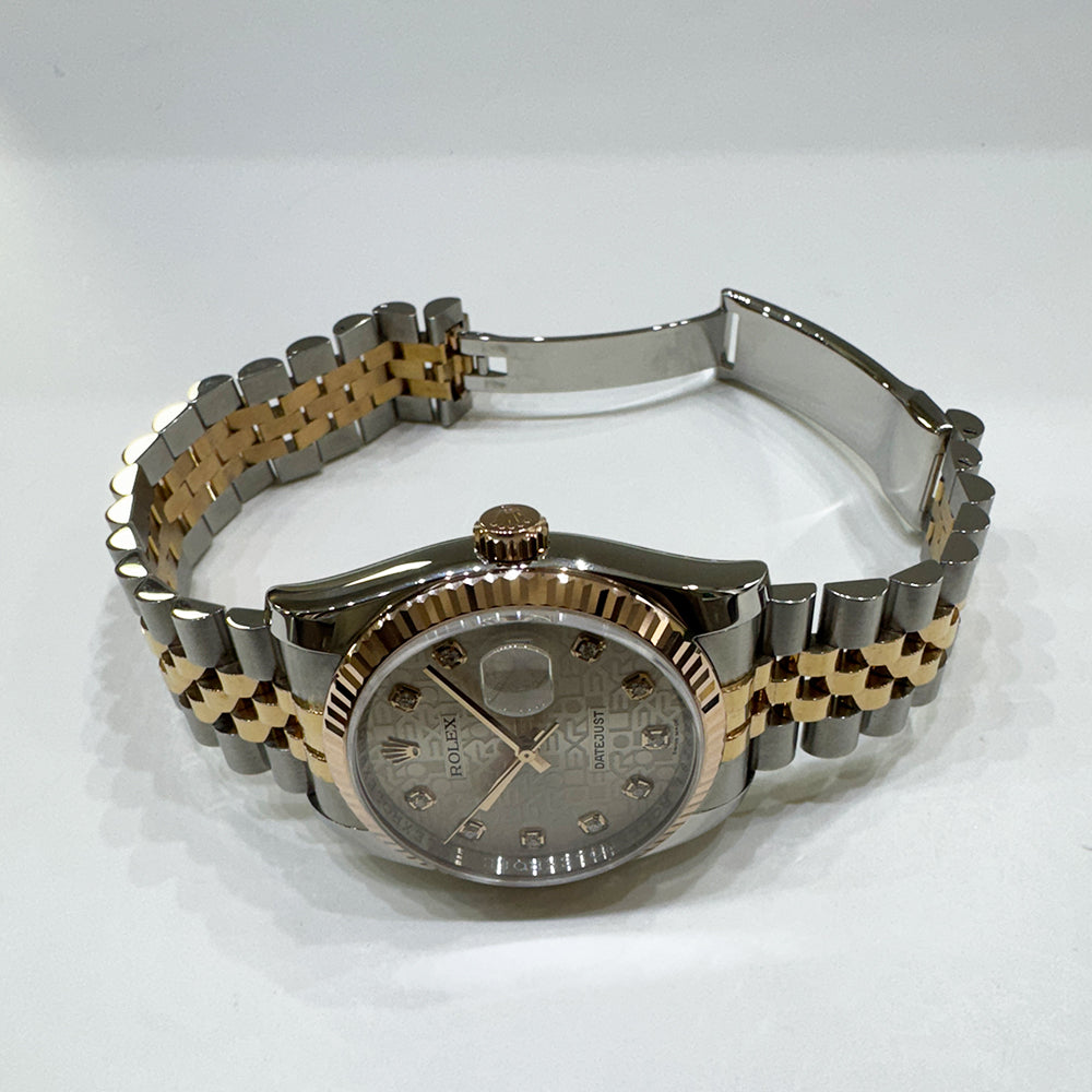 Rolex Datejust 36mm Silver Jubilee Diamond Dial 116231G (2008)