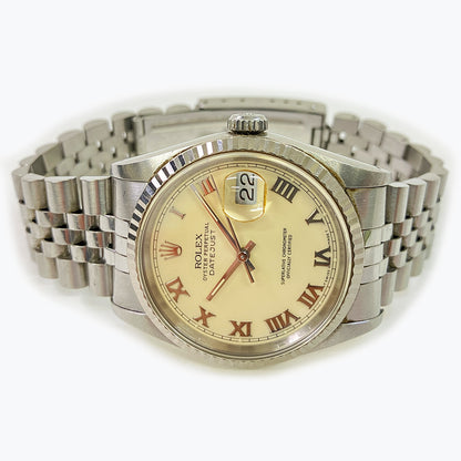 Rolex Datejust 36mm White Roman Dial 16234