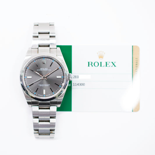 Rolex Oyster Perpetual 39mm Slate Dial 114300 (2015)