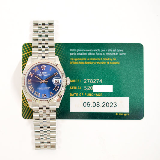 Rolex Datejust 31mm Blue Roman Dial 278274 (2023)