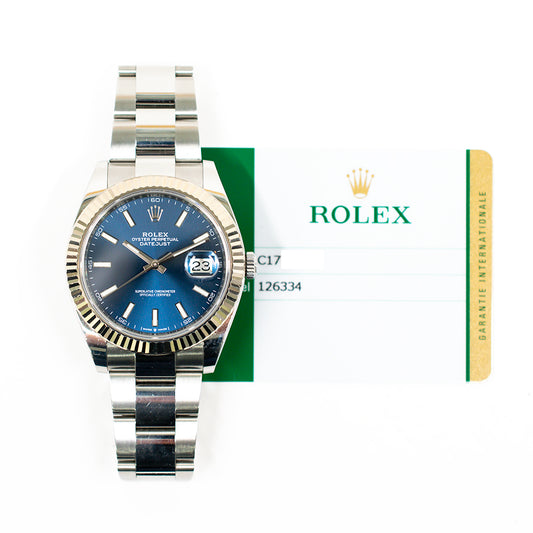 Rolex Datejust 41mm Blue Dial 126334 (2019)