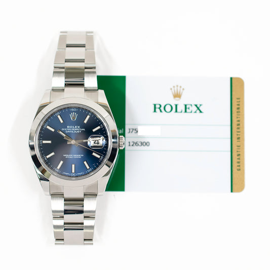 Rolex Datejust 41mm Blue Dial 126300 (2019)