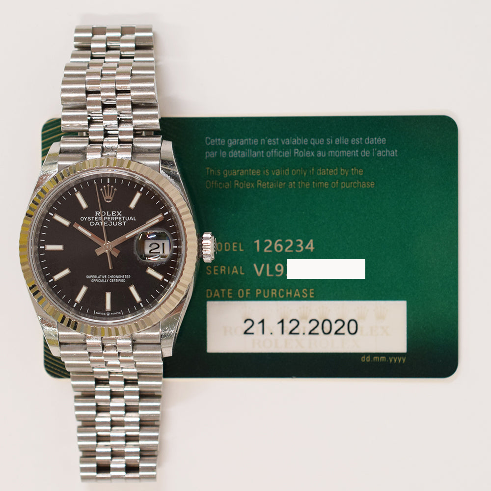 Rolex Datejust 36mm Black Dial 126234 (2020)