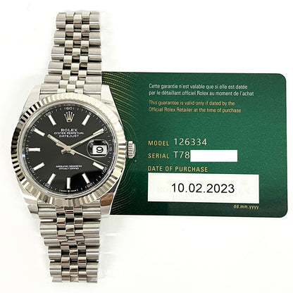 Rolex Datejust 41mm Black Dial Jubilee 126334