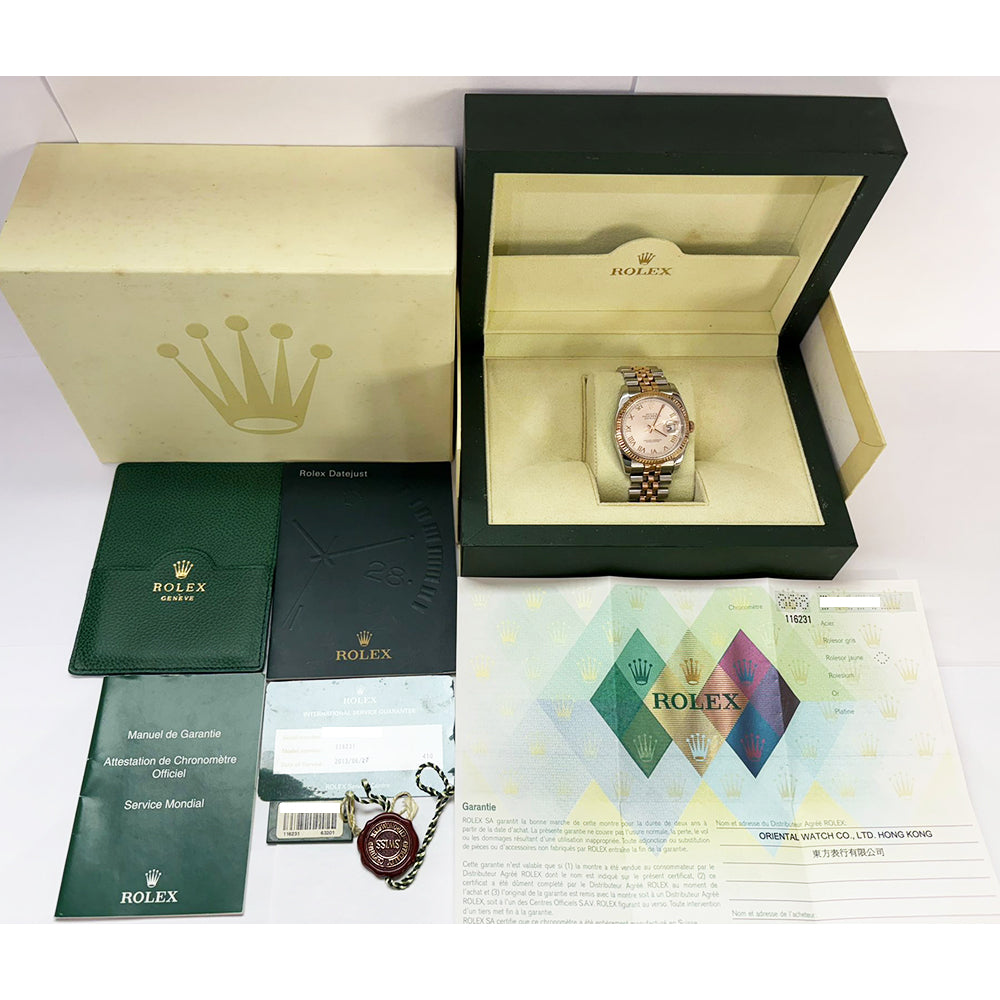 Rolex Datejust 36mm Pink Roman Dial 116231 (2005)