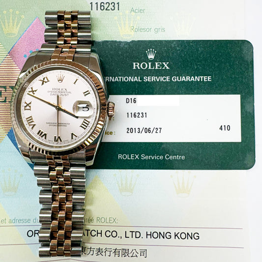 Rolex Datejust 36mm Pink Roman Dial 116231 (2005)