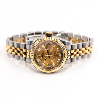 Rolex Lady Datejust 26mm Champagne Jubilee Diamond Dial 179173G (2014)