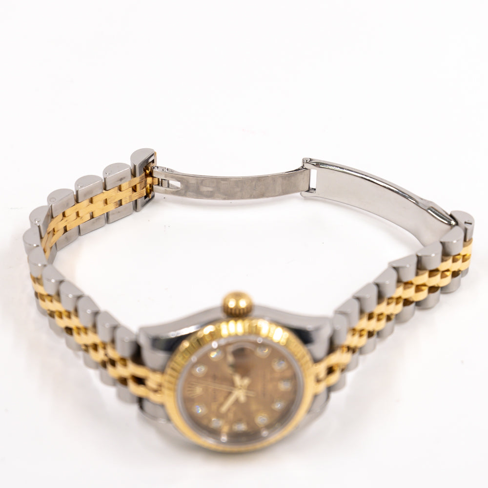 Rolex Lady Datejust 26mm Champagne Jubilee Diamond Dial 179173G (2014)