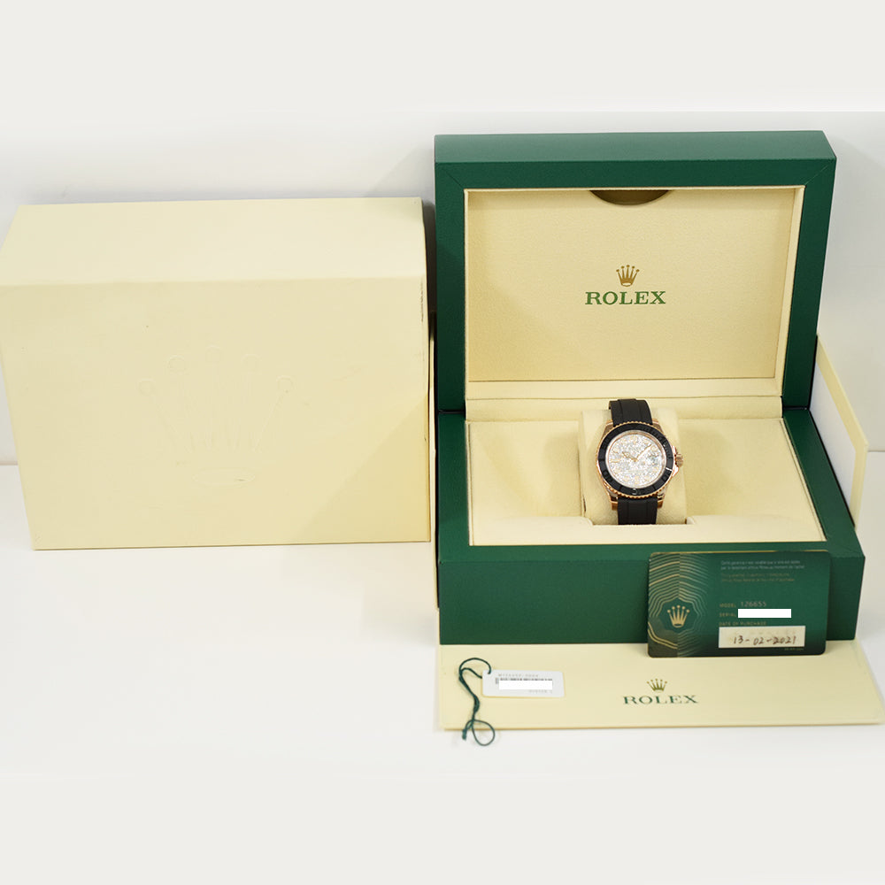 Rolex Yacht-Master 40mm Pave Diamond Dial 126655 (2021)