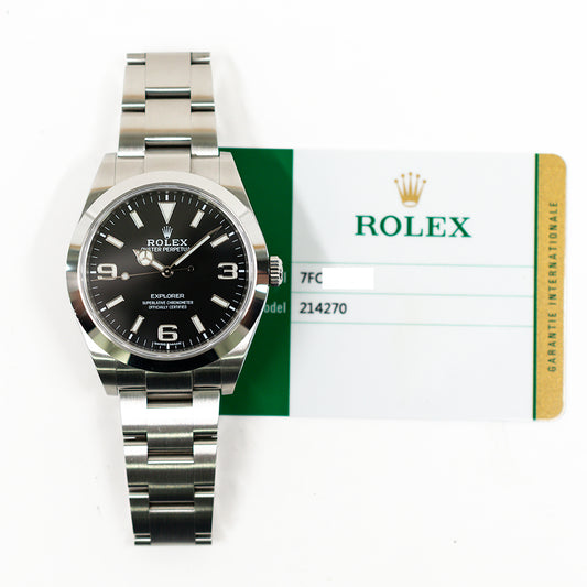 Rolex Explorer 39mm Black Dial 214270 (2018)