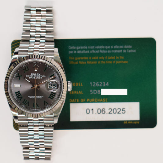 Rolex Datejust 36mm Wimbledon Dial 126234 (2025)