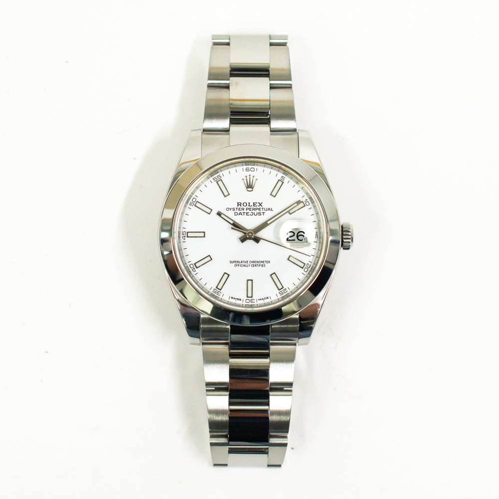 Rolex Datejust 41mm White Dial 126300 (2018)