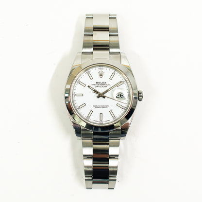 Rolex Datejust 41mm White Dial 126300 (2018)
