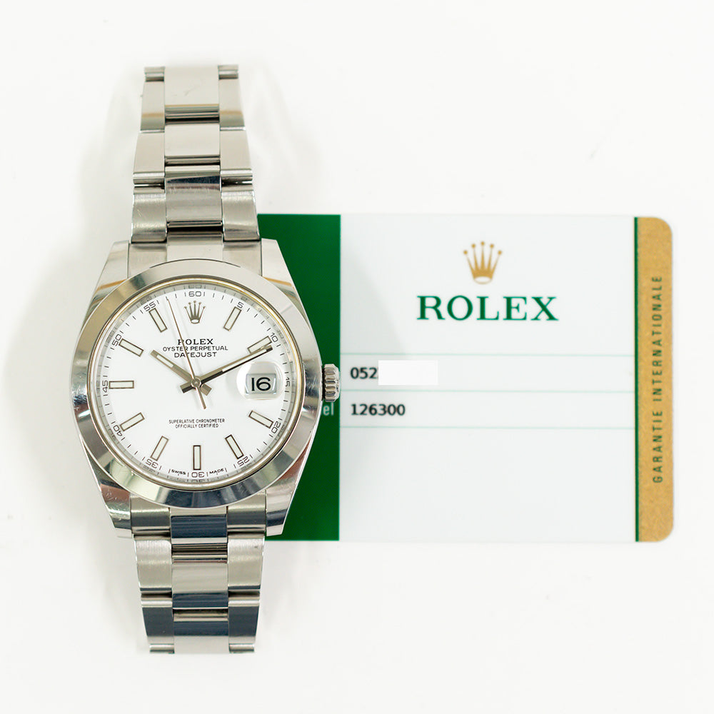 Rolex Datejust 41mm White Dial 126300 (2018)