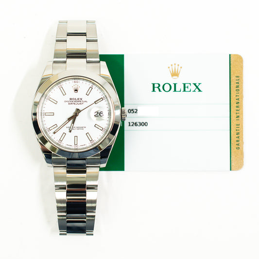 Rolex Datejust 41mm White Dial 126300 (2018)