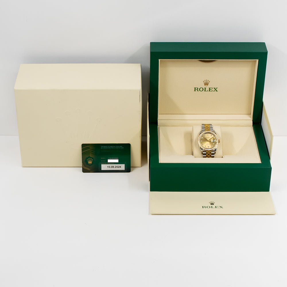 Rolex Datejust 36mm Champagne Diamond Dial 126283RBR (2024)