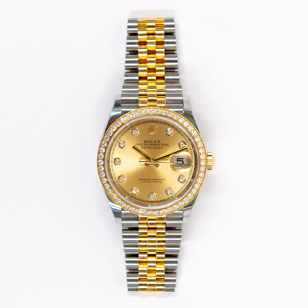 Rolex Datejust 36mm Champagne Diamond Dial 126283RBR (2024)