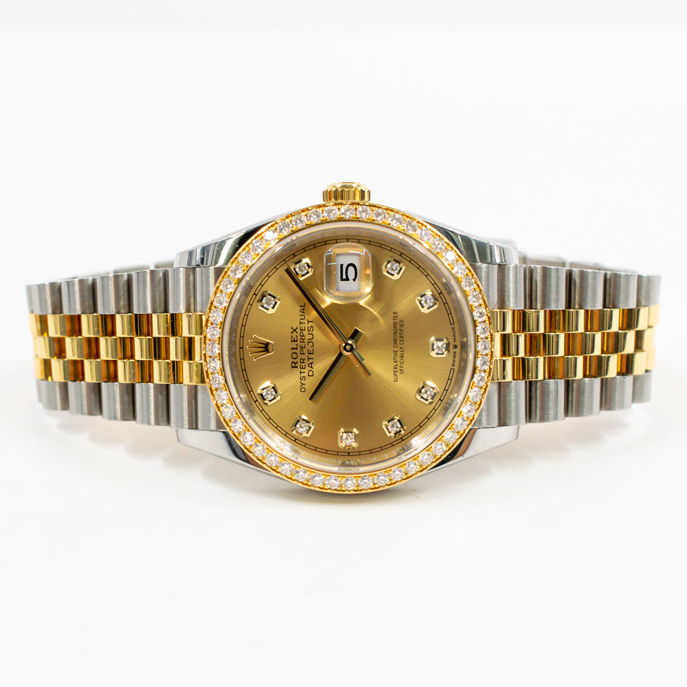 Rolex Datejust 36mm Champagne Diamond Dial 126283RBR (2024)