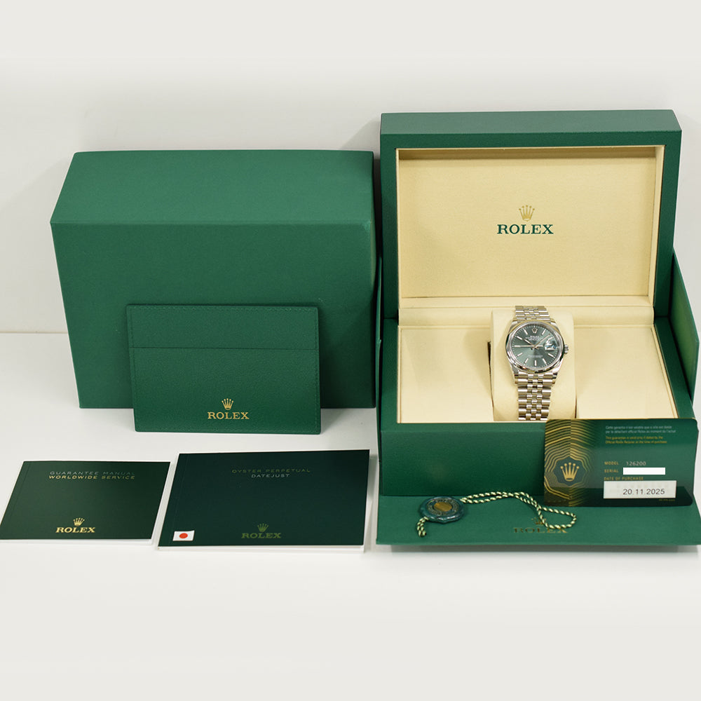 Rolex Datejust 36mm Mint Green Dial 126200 (2025)