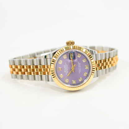 Rolex Lady Datejust 28mm Lavender Diamond Dial 279173 (2017)