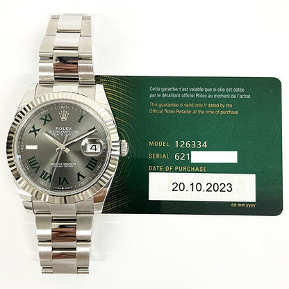 Rolex Datejust 41mm Wimbledon Dial Oyster 126334