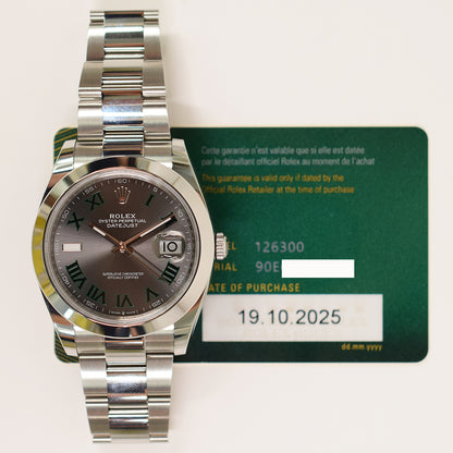 Rolex Datejust 41mm Wimbledon Dial 126300 (2025)
