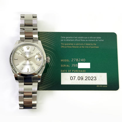 Rolex Datejust 31mm Silver Dial 278240