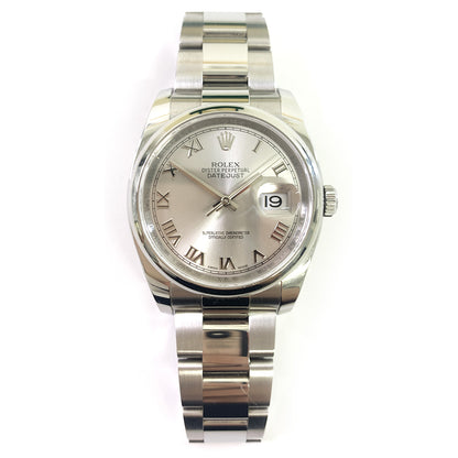 Rolex Datejust 36mm Silver Roman Dial 116200